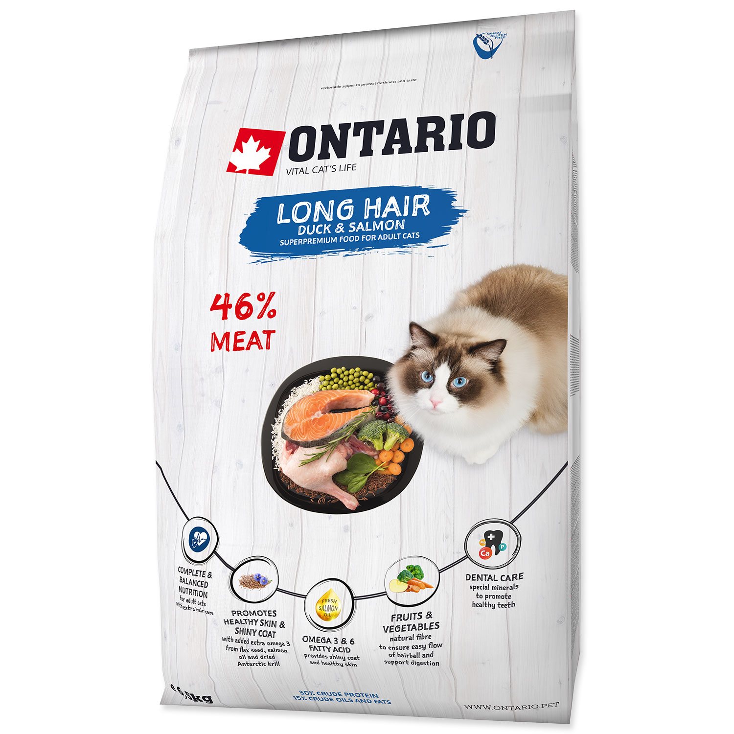 Krmivo Ontario Cat Longhair 6,5kg-KS
