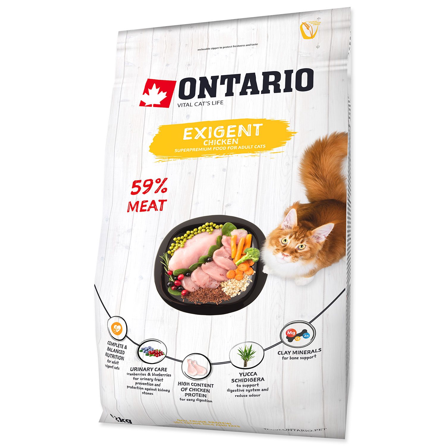 Krmivo Ontario Cat Exigent 2kg-KS
