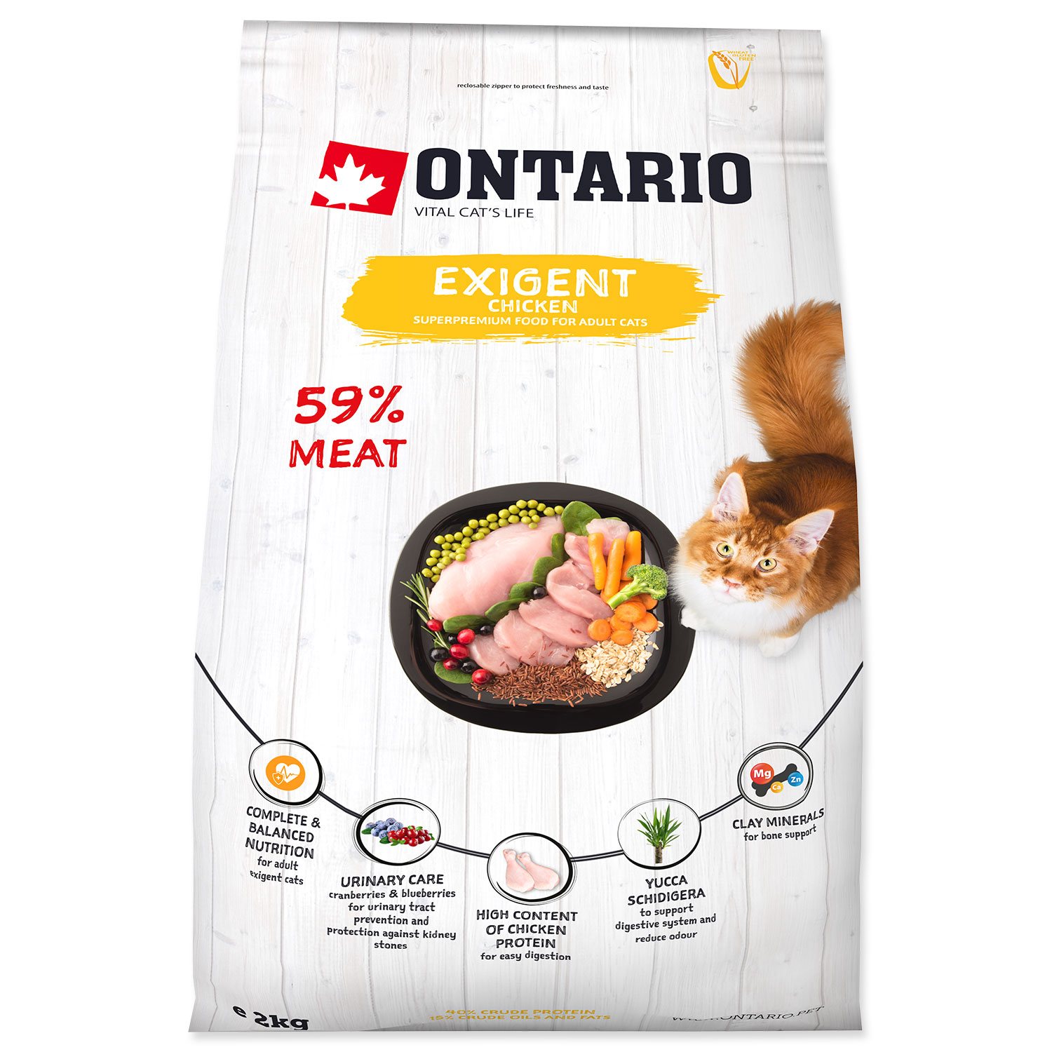 Krmivo Ontario Cat Exigent 2kg-KS