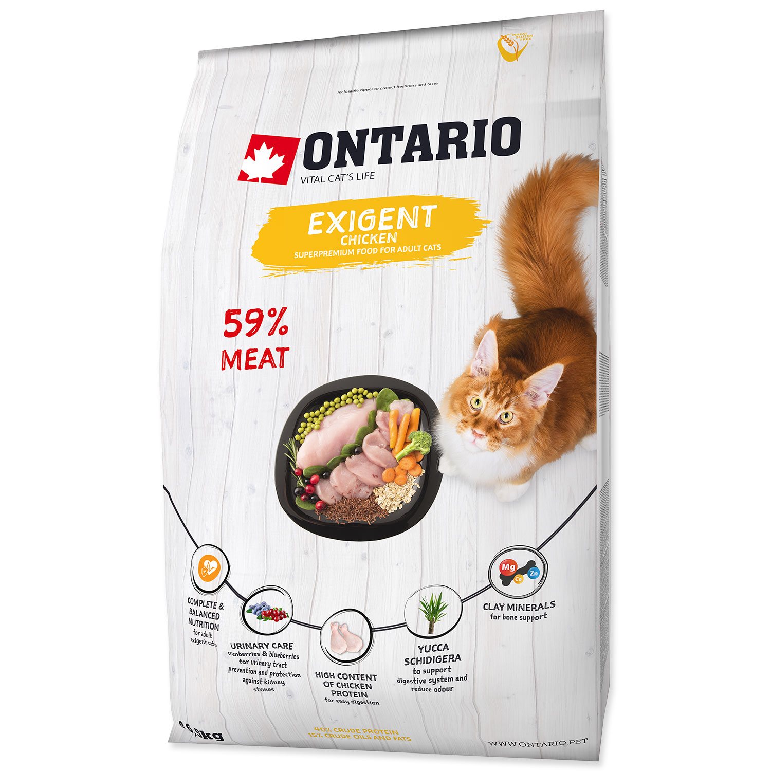 Krmivo Ontario Cat Exigent 6,5kg-KS