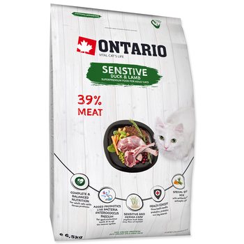 Krmivo Ontario Cat Sensitive/Derma 6,5kg-KS