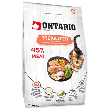 Krmivo Ontario Cat Sterilised Salmon 0,4kg-KS