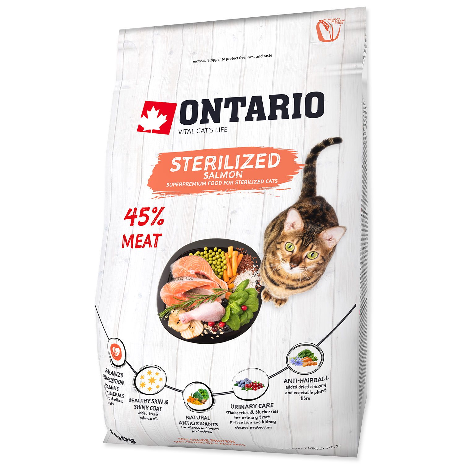 Krmivo Ontario Cat Sterilised Salmon 0,4kg-KS