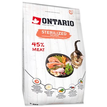 Krmivo Ontario Cat Sterilised Salmon 2kg-KS