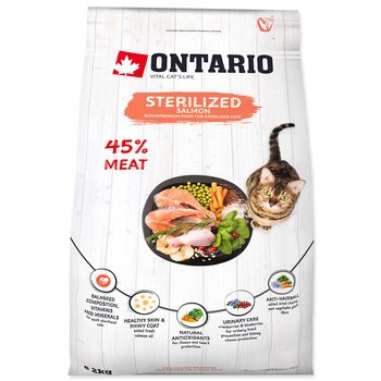 Krmivo Ontario Cat Sterilised Salmon 2kg-KS