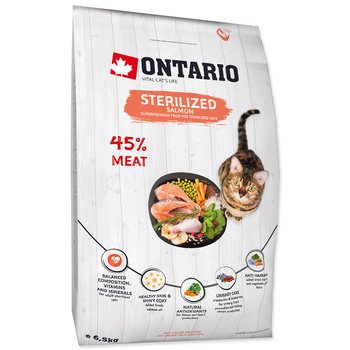 Krmivo Ontario Cat Sterilised Salmon 6,5kg-KS