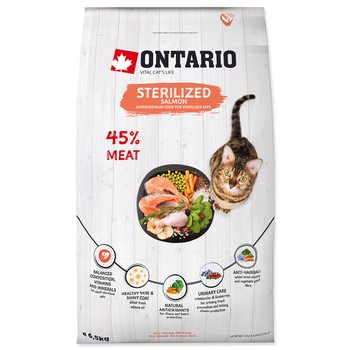 Krmivo Ontario Cat Sterilised Salmon 6,5kg-KS