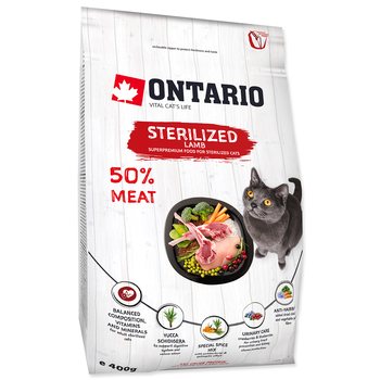Krmivo Ontario Cat Sterilised Lamb 0,4kg-KS