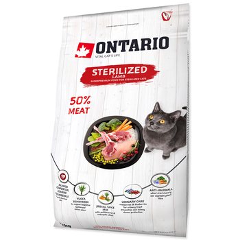 Krmivo Ontario Cat Sterilised Lamb 2kg-KS