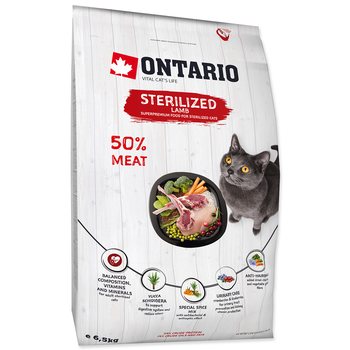Krmivo Ontario Cat Sterilised Lamb 6,5kg-KS