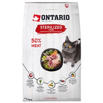 Krmivo Ontario Cat Sterilised Lamb 6,5kg-KS