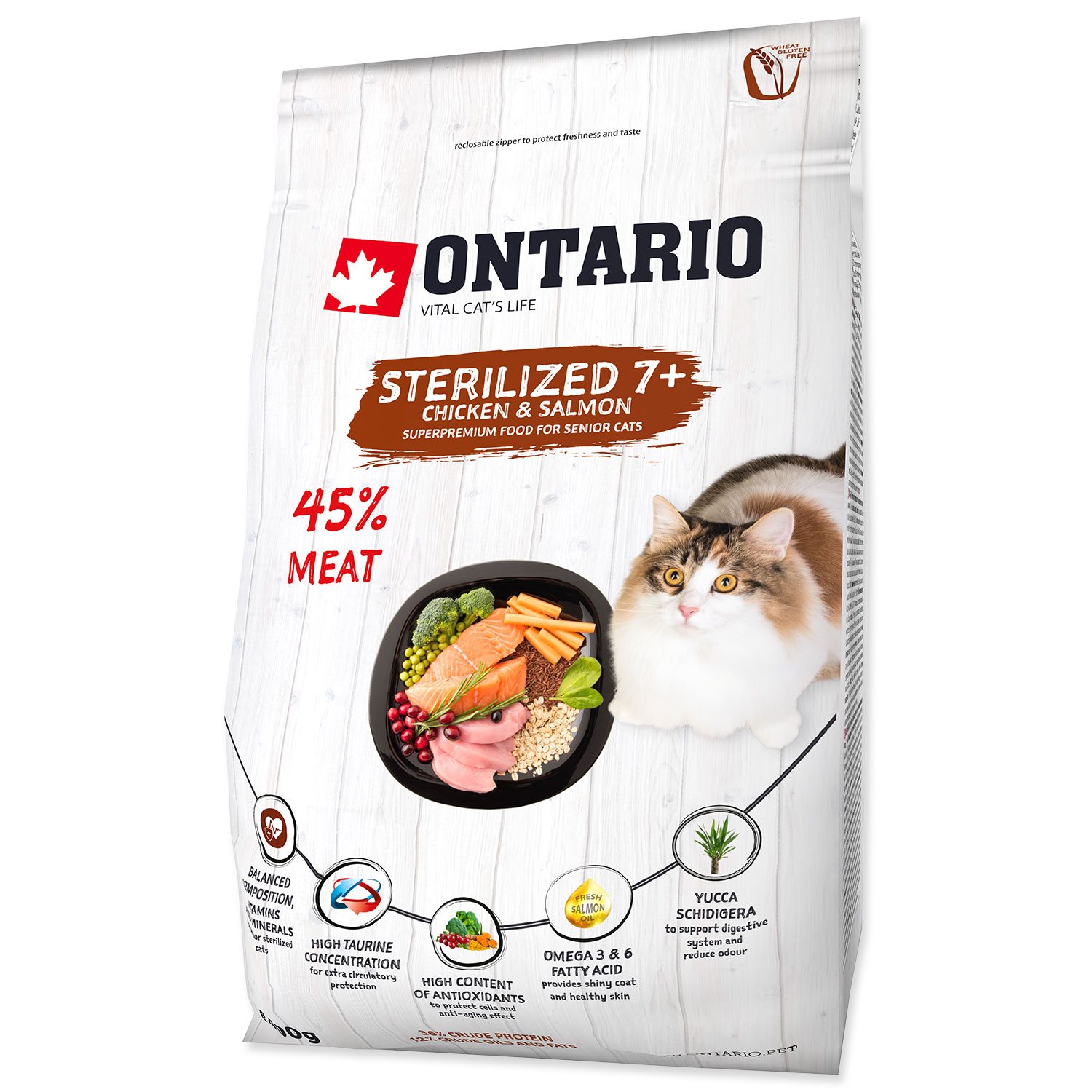 Krmivo Ontario Cat Sterilised 7+ Senior 0,4kg-KS