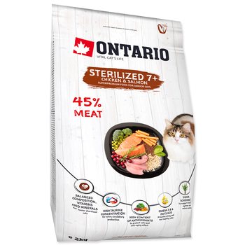 Krmivo Ontario Cat Sterilised 7+ Senior 2kg-KS