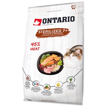 Krmivo Ontario Cat Sterilised 7+ Senior 2kg-KS