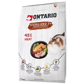 Krmivo Ontario Cat Sterilised 7+ Senior 6,5kg-KS