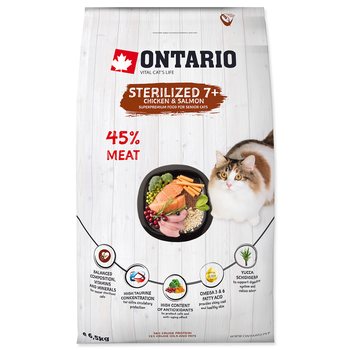Krmivo Ontario Cat Sterilised 7+ Senior 6,5kg-KS