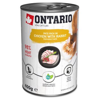 Konzerva Ontario kuře a králík, paté 400g-KS