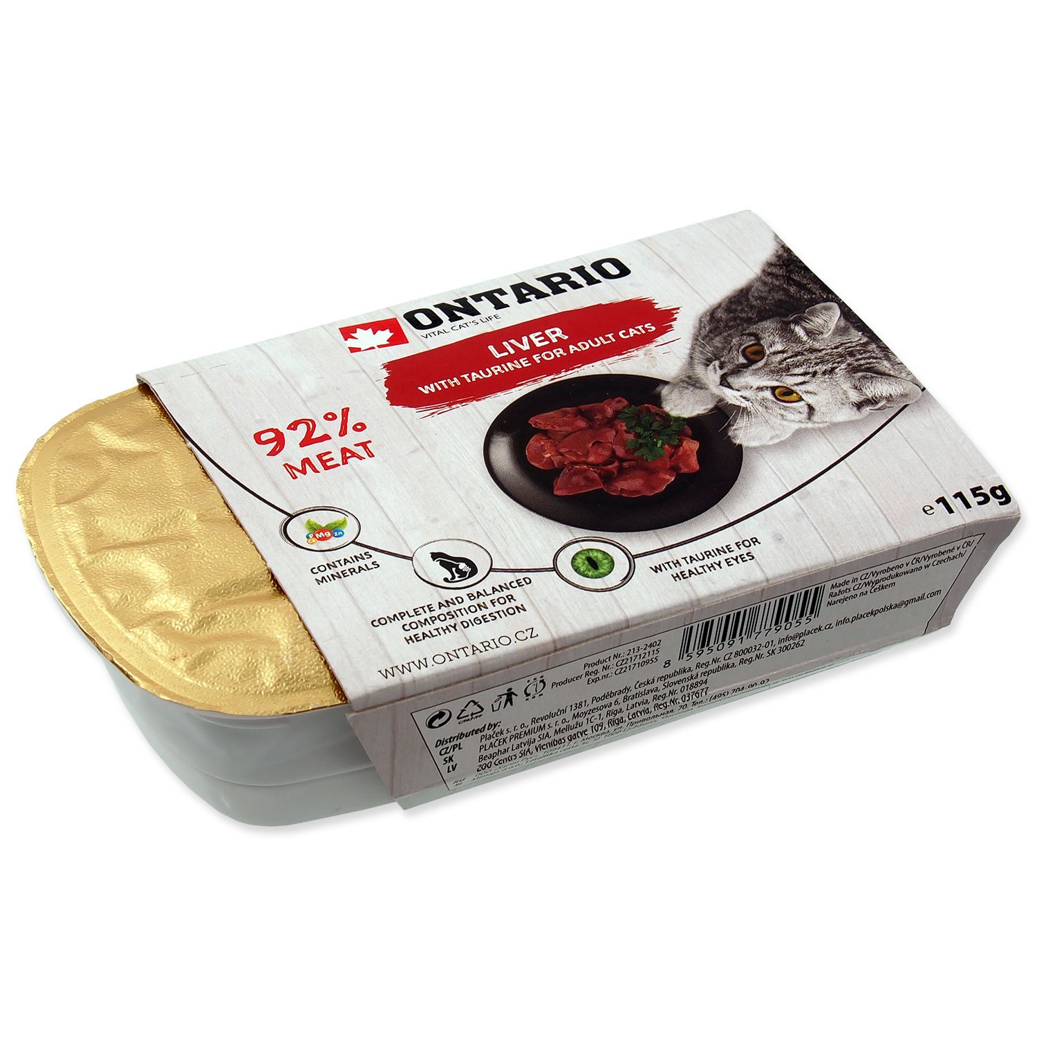 Vanička Ontario játra s taurinem 115g-KS