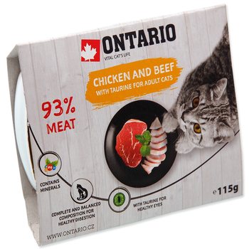 Vanička Ontario kuře s hovězím a taurinem 115g-KS
