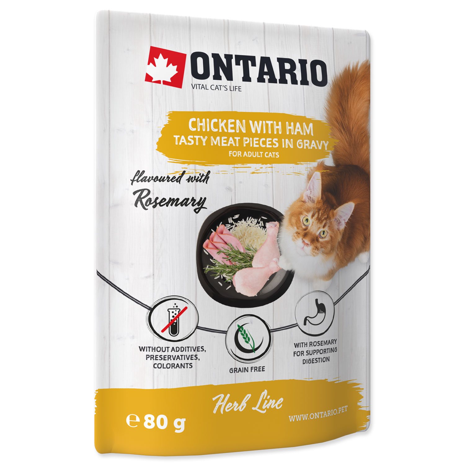 Kapsička Ontario kuře se šunkou v omáčce 80g-KS