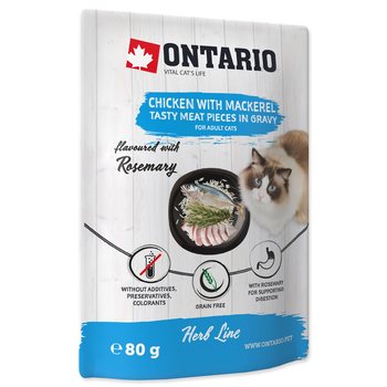 Kapsička Ontario kuře a makrela v omáčce 80g-KS