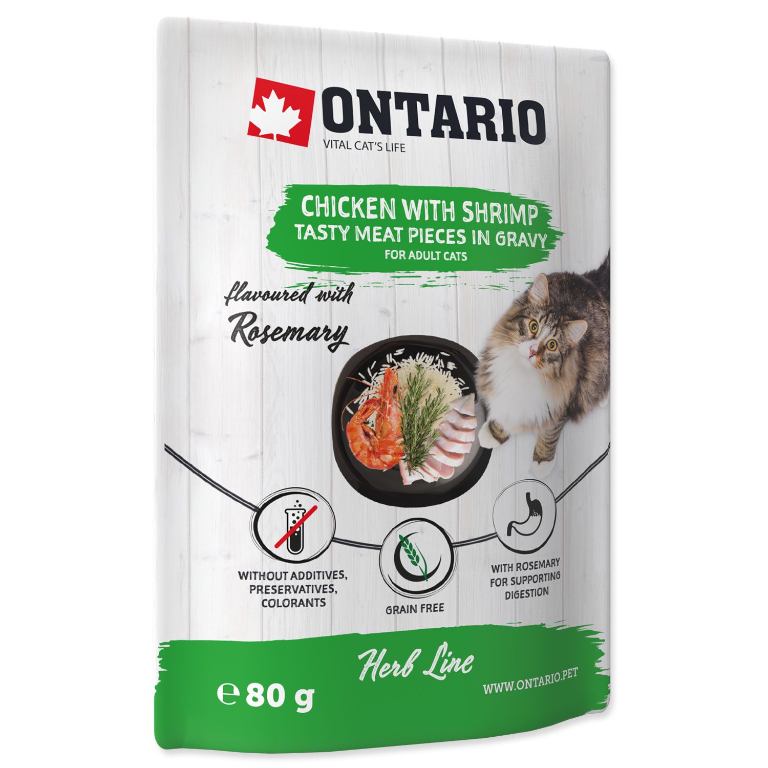 Kapsička Ontario kuře a krevety v omáčce 80g-KS