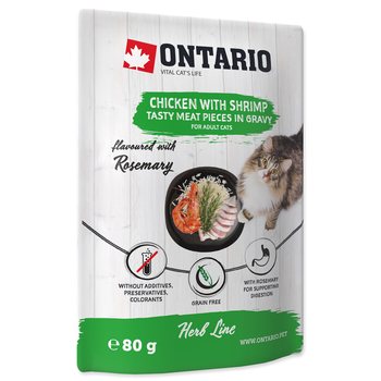 Kapsička Ontario kuře a krevety v omáčce 80g-KS