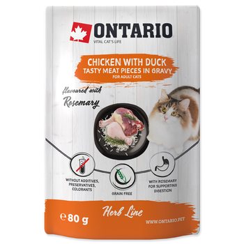 Kapsička Ontario kuře a kachna v omáčce 80g-KS