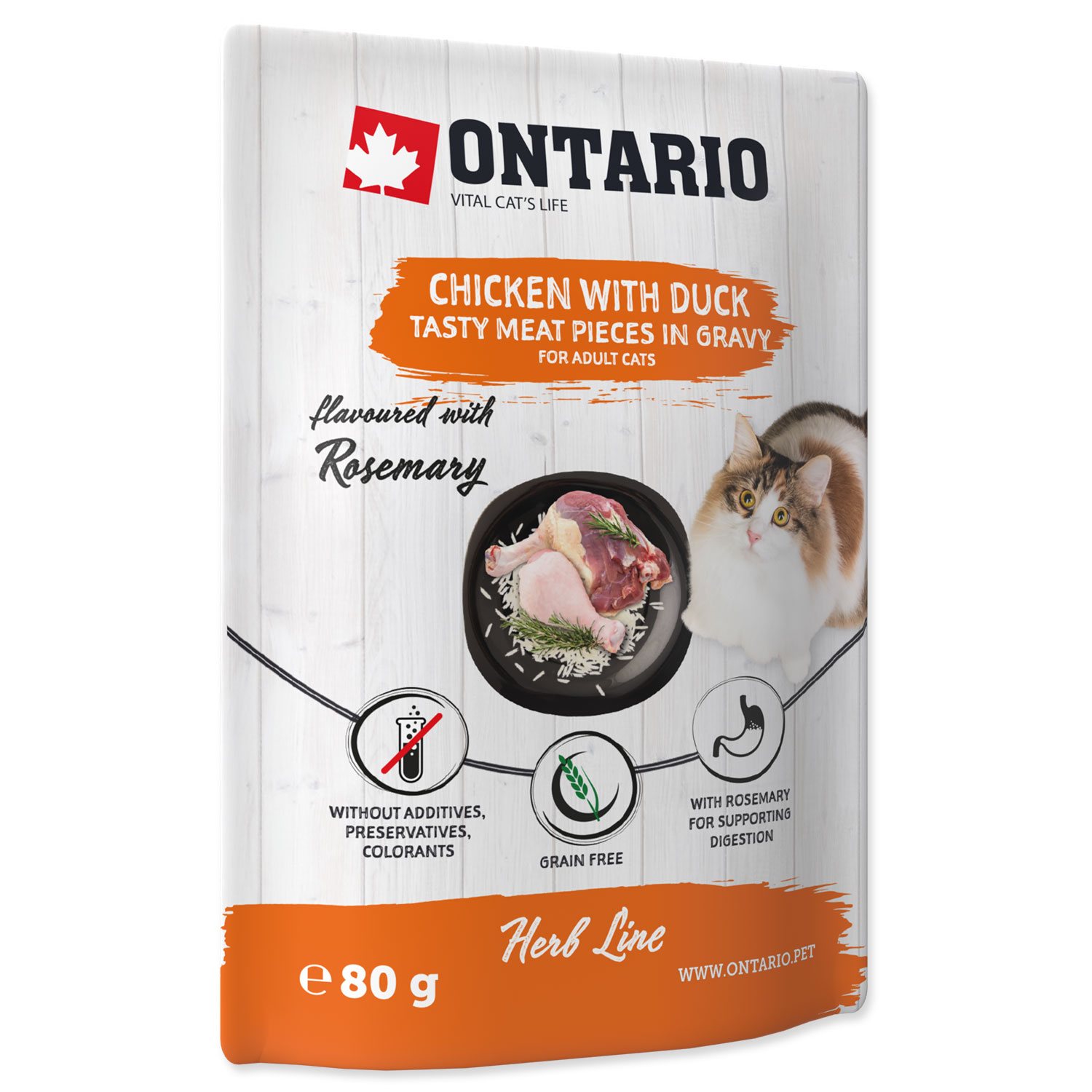 Kapsička Ontario kuře a kachna v omáčce 80g-KS