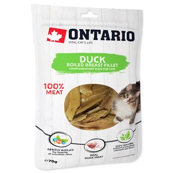 Pochoutka Ontario kachna, vařené prsní filety 70g-KS