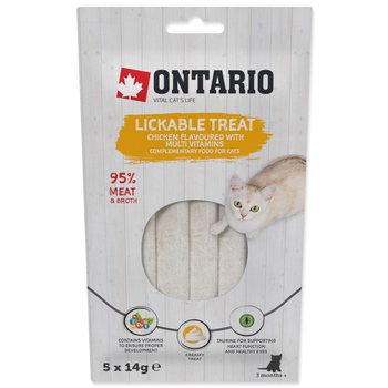 Pochoutka Ontario lízací kuře + multivitamin 5x14g-KS