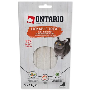 Pochoutka Ontario lízací kuře + oves 5x14g-KS