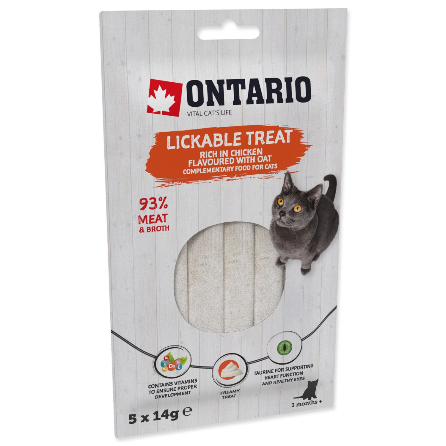 Pochoutka Ontario lízací kuře + oves 5x14g-KS