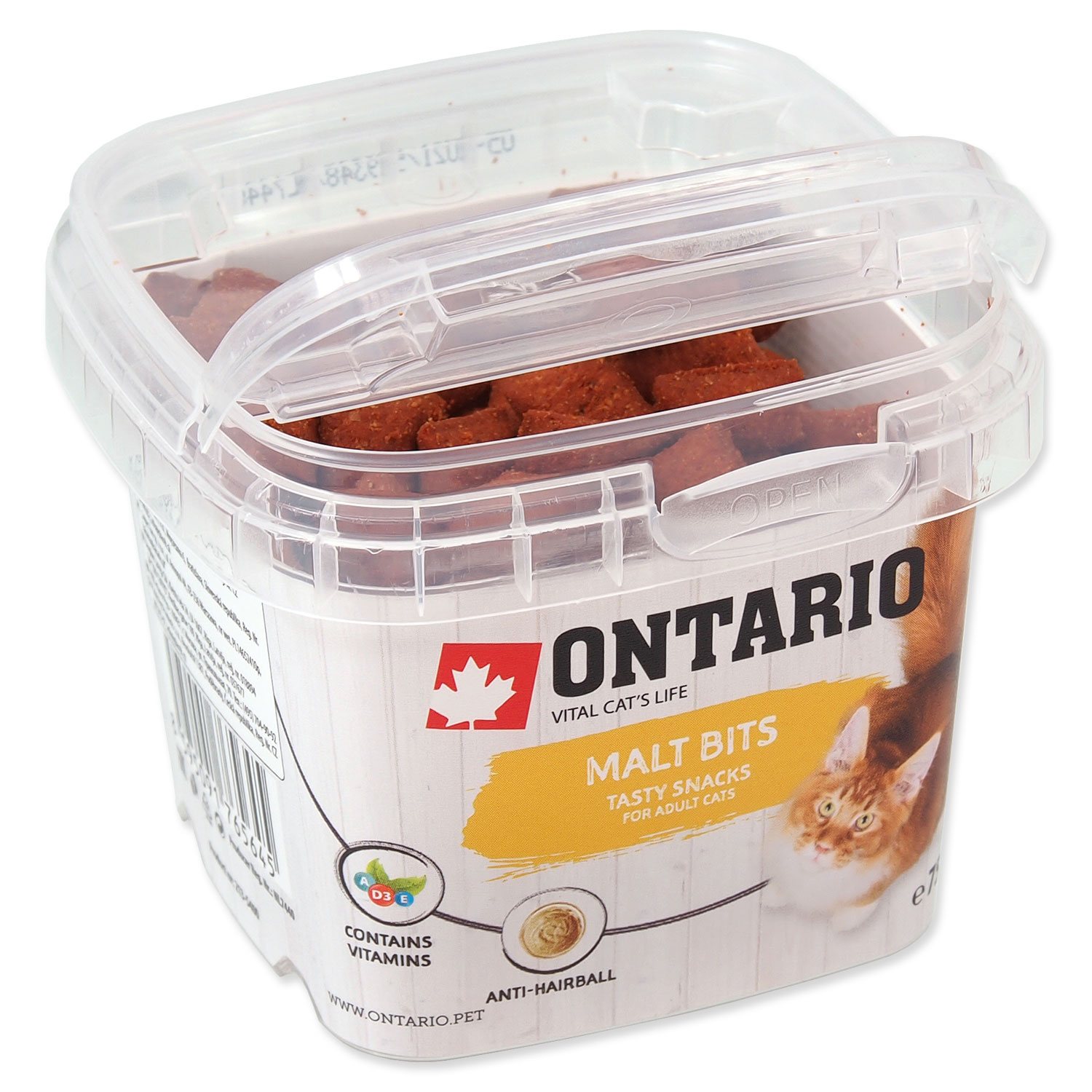 Pochoutka Ontario polštářky s malt pastou 75g-KS