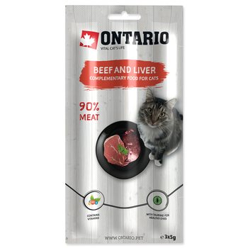 Pochoutka Ontario hovězí a játra, tyčinky 3x5g-KS