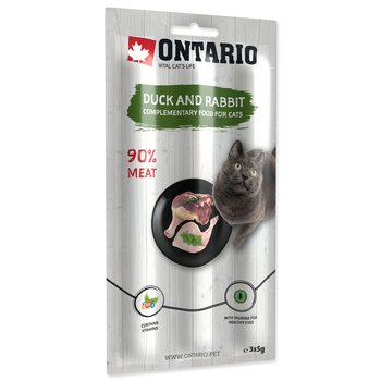 Pochoutka Ontario kachna a králík, tyčinky 3x5g-KS