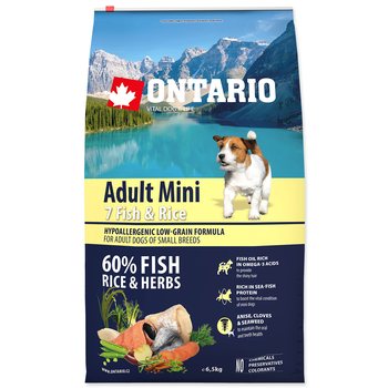 Krmivo Ontario Adult Mini Fish & Rice 6,5kg-KS