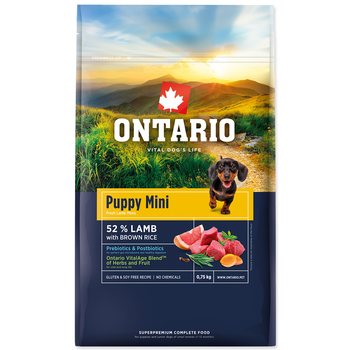 Krmivo Ontario Puppy Mini Lamb & Brown Rice 0,75kg-KS