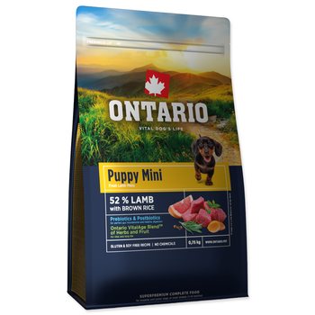 Krmivo Ontario Puppy Mini Lamb & Brown Rice 0,75kg-KS