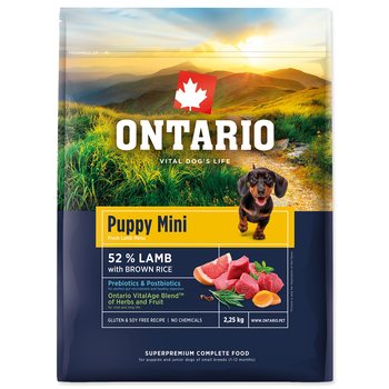 Krmivo Ontario Puppy Mini Lamb & Brown Rice 2,25kg-KS