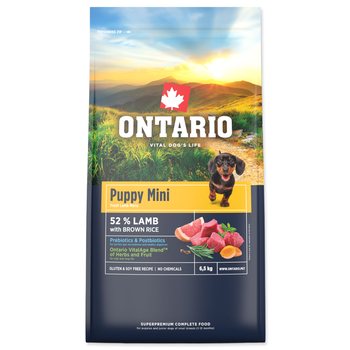 Krmivo Ontario Puppy Mini Lamb & Brown Rice 6,5kg-KS