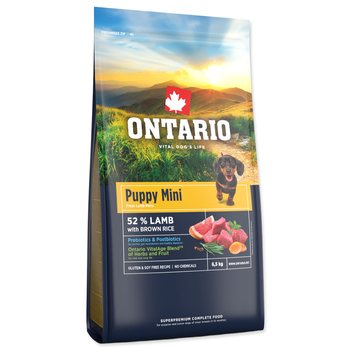 Krmivo Ontario Puppy Mini Lamb & Brown Rice 6,5kg-KS