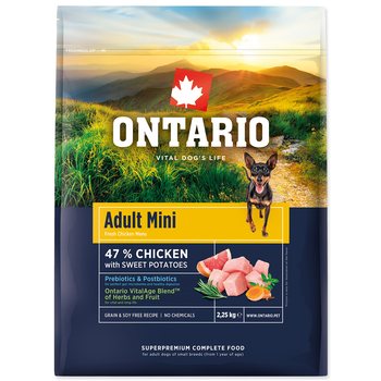 Krmivo Ontario Adult Mini Chicken & Sweet Potatoes 2,25kg-KS