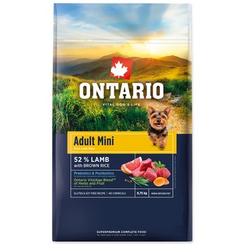 Krmivo Ontario Adult Mini Lamb & Brown Rice 0,75kg-KS