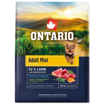 Krmivo Ontario Adult Mini Lamb & Brown Rice 2,25kg-KS