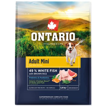 Krmivo Ontario Adult Mini Fish & Brown Rice 2,25kg-KS