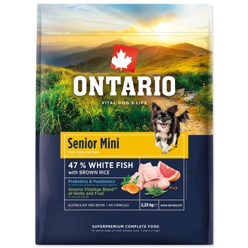 Krmivo Ontario Senior Mini Fish & Brown Rice 2,25kg-KS