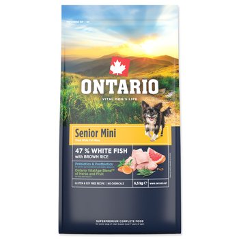 Krmivo Ontario Senior Mini Fish & Brown Rice 6,5kg-KS