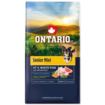 Krmivo Ontario Senior Mini Fish & Brown Rice 6,5kg-KS