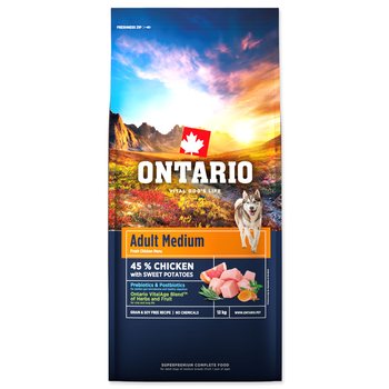 Krmivo Ontario Adult Medium Chicken & Sweet Potatoes 12kg-KS